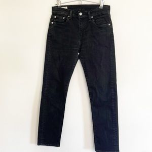 Levi’s 502 black taper leg stretch jeans 29x30